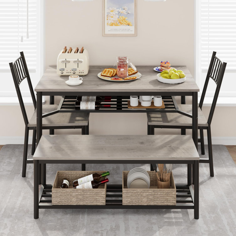 17 Stories 4 Piece Dining Set Wayfair Canada